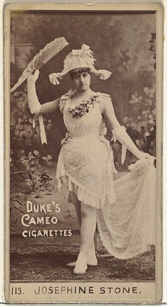 W. Duke, Sons & Co., Card Number 113, Josephine Stone, from the Actors and Actresses series (N145-4) issued by Duke Sons & Co. to promote Cameo Cigarettes