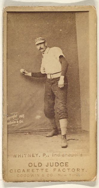 Goodwin & Company, Whitney, Pitcher, Indianapolis, from the Old Judge series (N172) for Old Judge Cigarettes