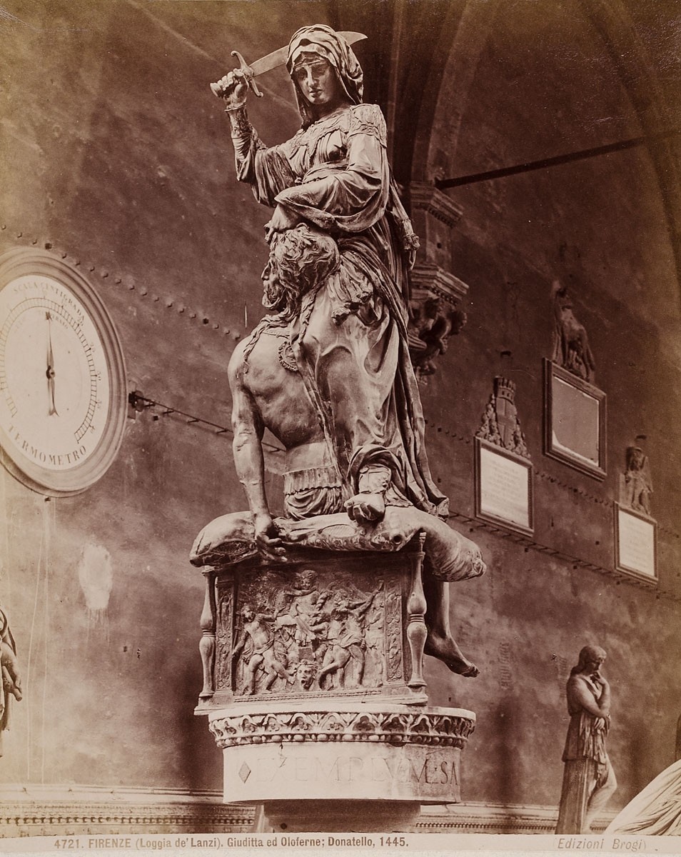 Giacomo Brogi, Firenze - Loggia de'Lanzi. Giuditta ed Oloferne, Donatello, 1445