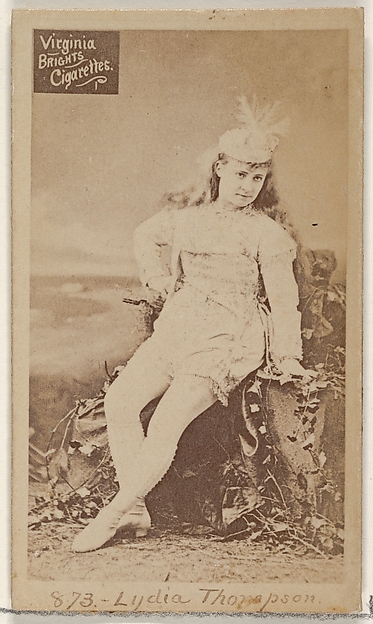 Allen & Ginter, Card 873, Lydia Thompson, from the Actors and Actresses series (N45, Type 2) for Virginia Brights Cigarettes