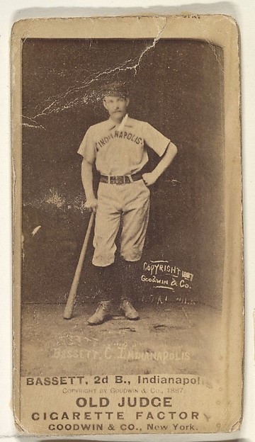 Goodwin & Company, Bassett, 2nd Base, Indianapolis, from the Old Judge series (N172) for Old Judge Cigarettes