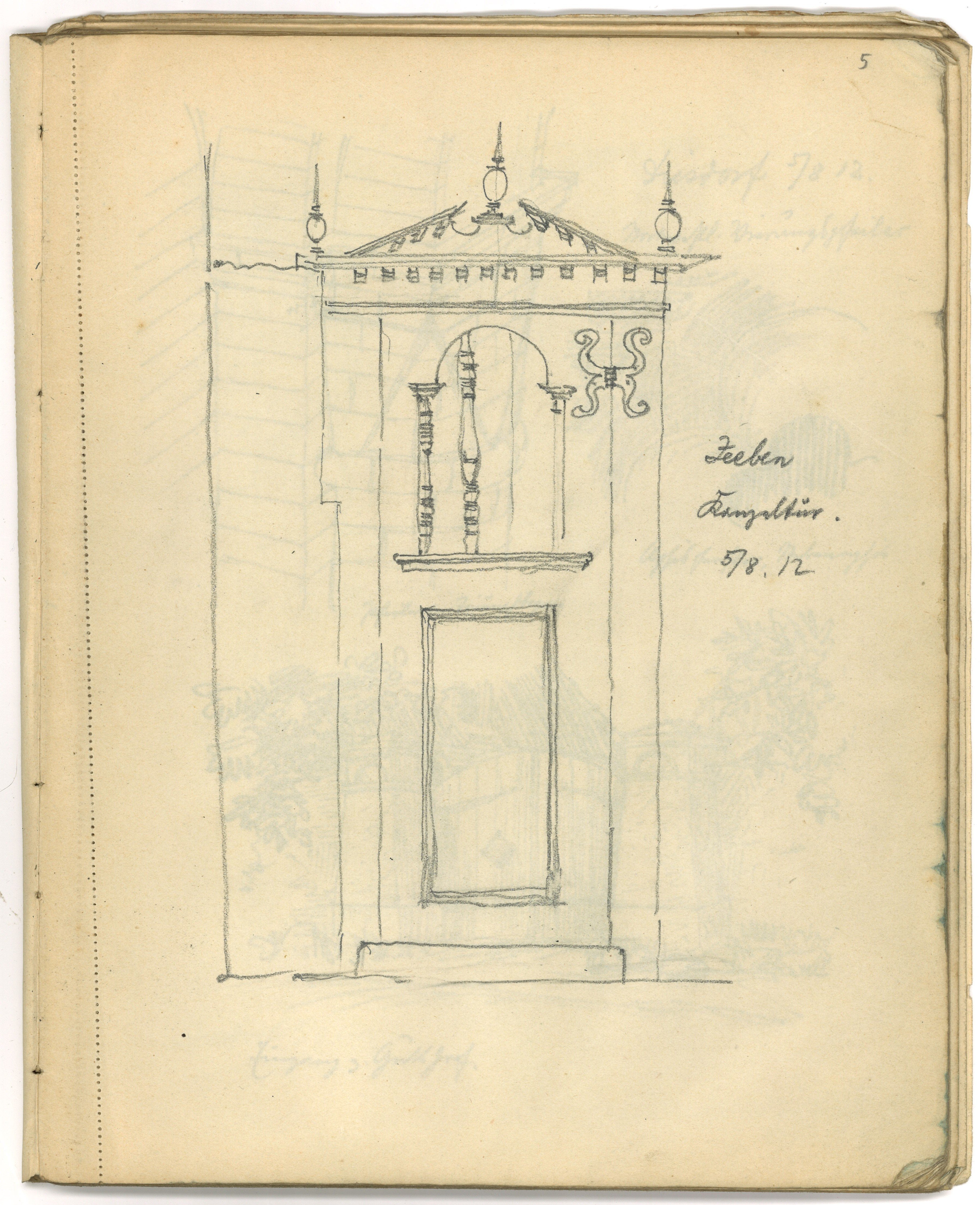 Otto Stiehl, Jeeben (Kr. Salzwedel): Dorfkirche, Kanzeltür