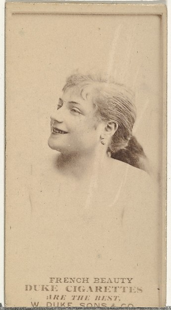W. Duke, Sons & Co., French Beauty, from the Actors and Actresses series (N145-7) issued by Duke Sons & Co. to promote Duke Cigarettes