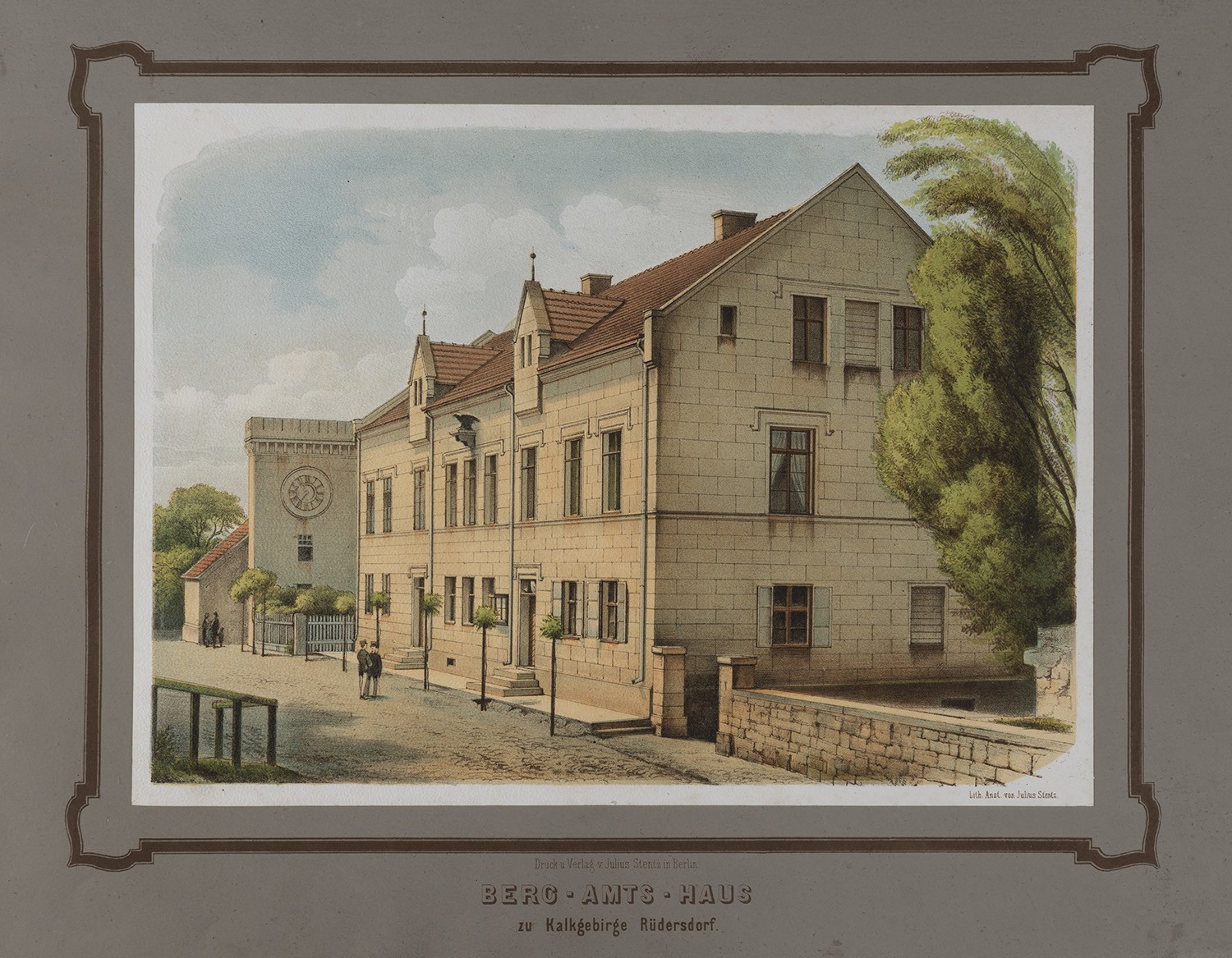 Julius Stentz, Rüdersdorf (Kr. Niederbarnim): Bergamt (Rüdersdorfer Album, Tafel 7)