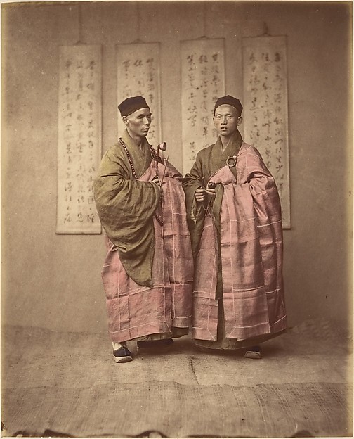 Unknown, [Two Chinese Men in Matching Traditional Dress]