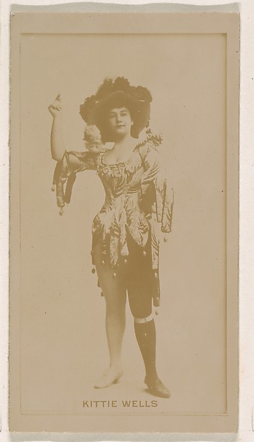 Kinney Brothers Tobacco Company, Kittie Wells, from the Actresses series (N245) issued by Kinney Brothers to promote Sweet Caporal Cigarettes