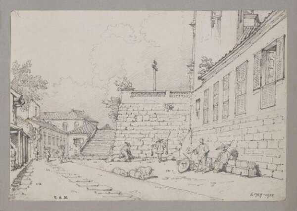 George Chinnery, Steps and part of the Church of S. Lorenzo, Macao
