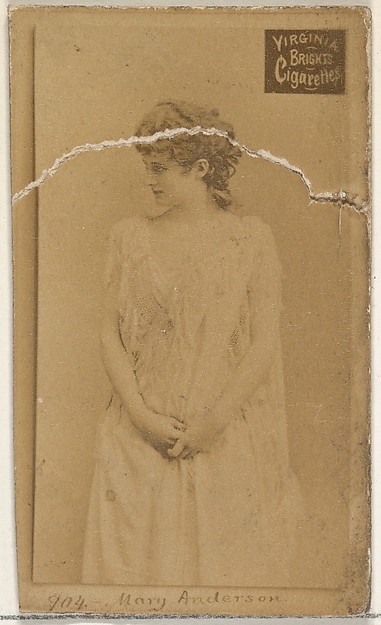 Allen & Ginter, Card 904, Mary Anderson, from the Actors and Actresses series (N45, Type 2) for Virginia Brights Cigarettes