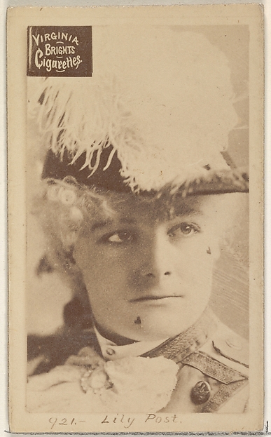 Allen & Ginter, Card 921, Lily Post, from the Actors and Actresses series (N45, Type 2) for Virginia Brights Cigarettes