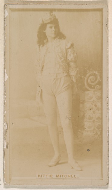 Kinney Brothers Tobacco Company, Kittie Mitchell, from the Actresses series (N245) issued by Kinney Brothers to promote Sweet Caporal Cigarettes