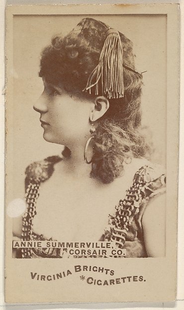 Allen & Ginter, Annie Summerville, Corsair Co., from the Actors and Actresses series (N45, Type 6) for Virginia Brights Cigarettes