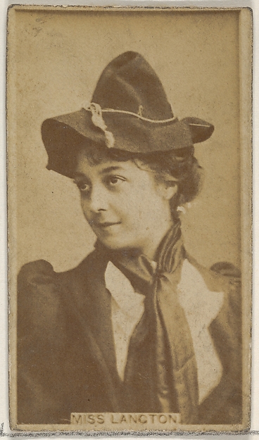Allen & Ginter, Miss Langton, from the Actors and Actresses series (N45, Type 8) for Virginia Brights Cigarettes