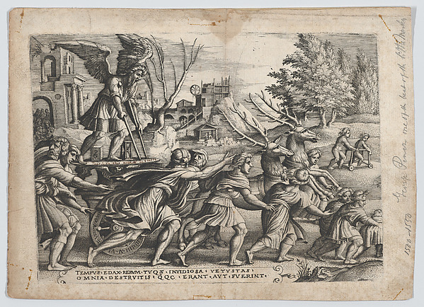 Georg Pencz, The Triumph of Time on Fame, from "The Triumphs of Petrarch"