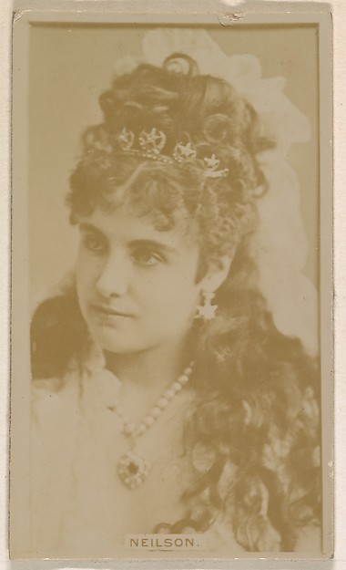 Kinney Brothers Tobacco Company, Miss Neilson, from the Actresses series (N245) issued by Kinney Brothers to promote Sweet Caporal Cigarettes
