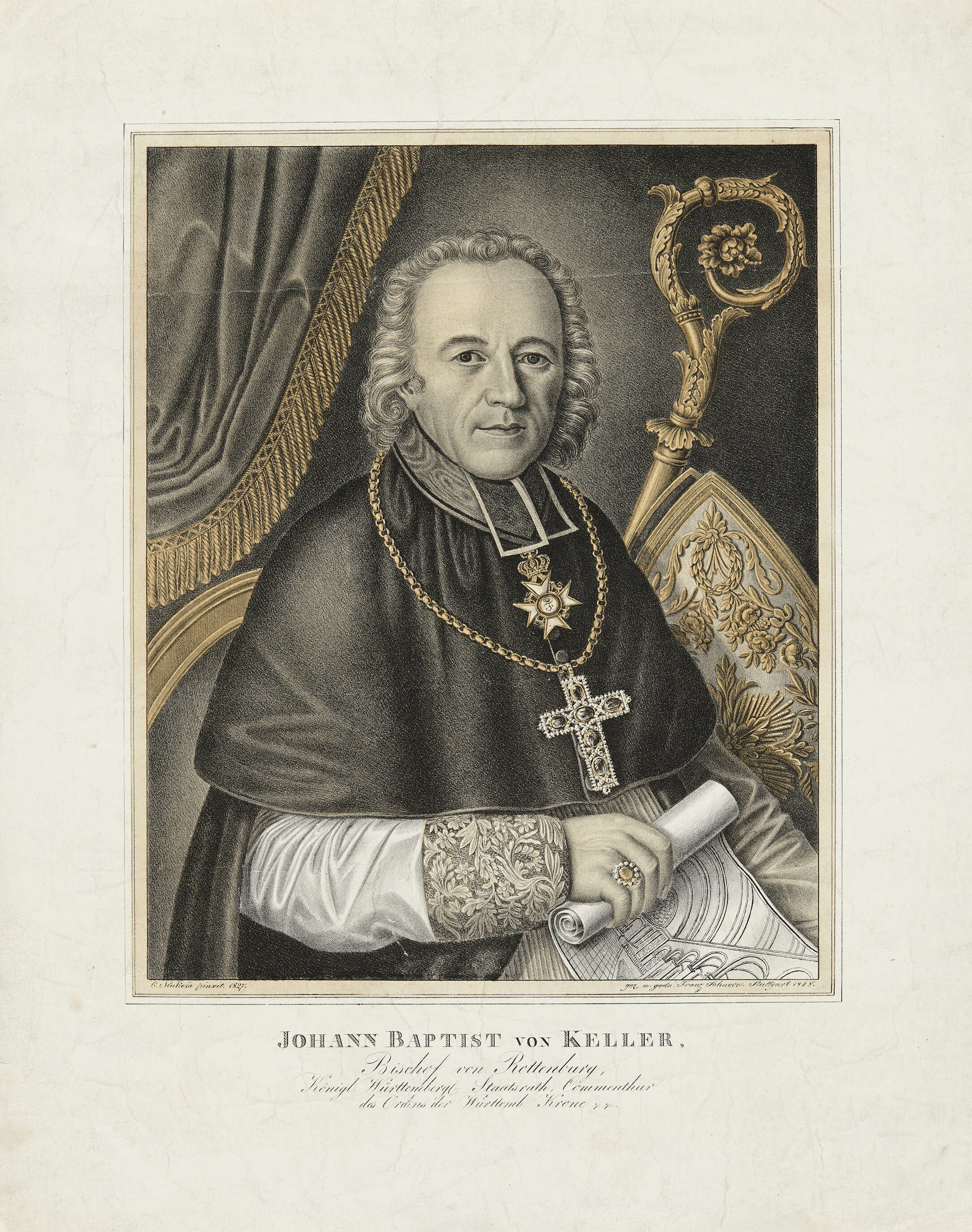 Franz Schnorr, Bildnis Johann Baptist von Keller