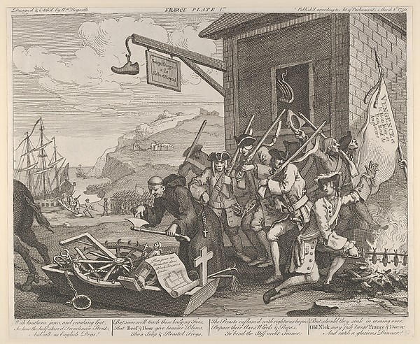 William Hogarth, The Invasion, Plate 1: France