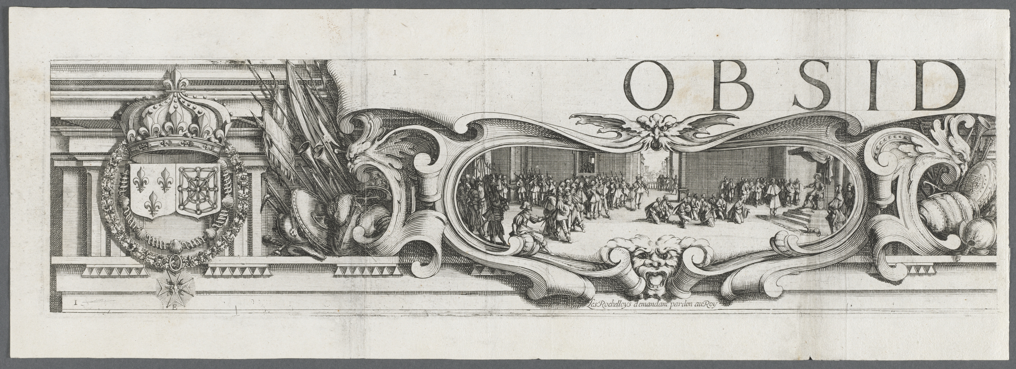 Jacques Callot, The Siege of La Rochelle: Plate 1