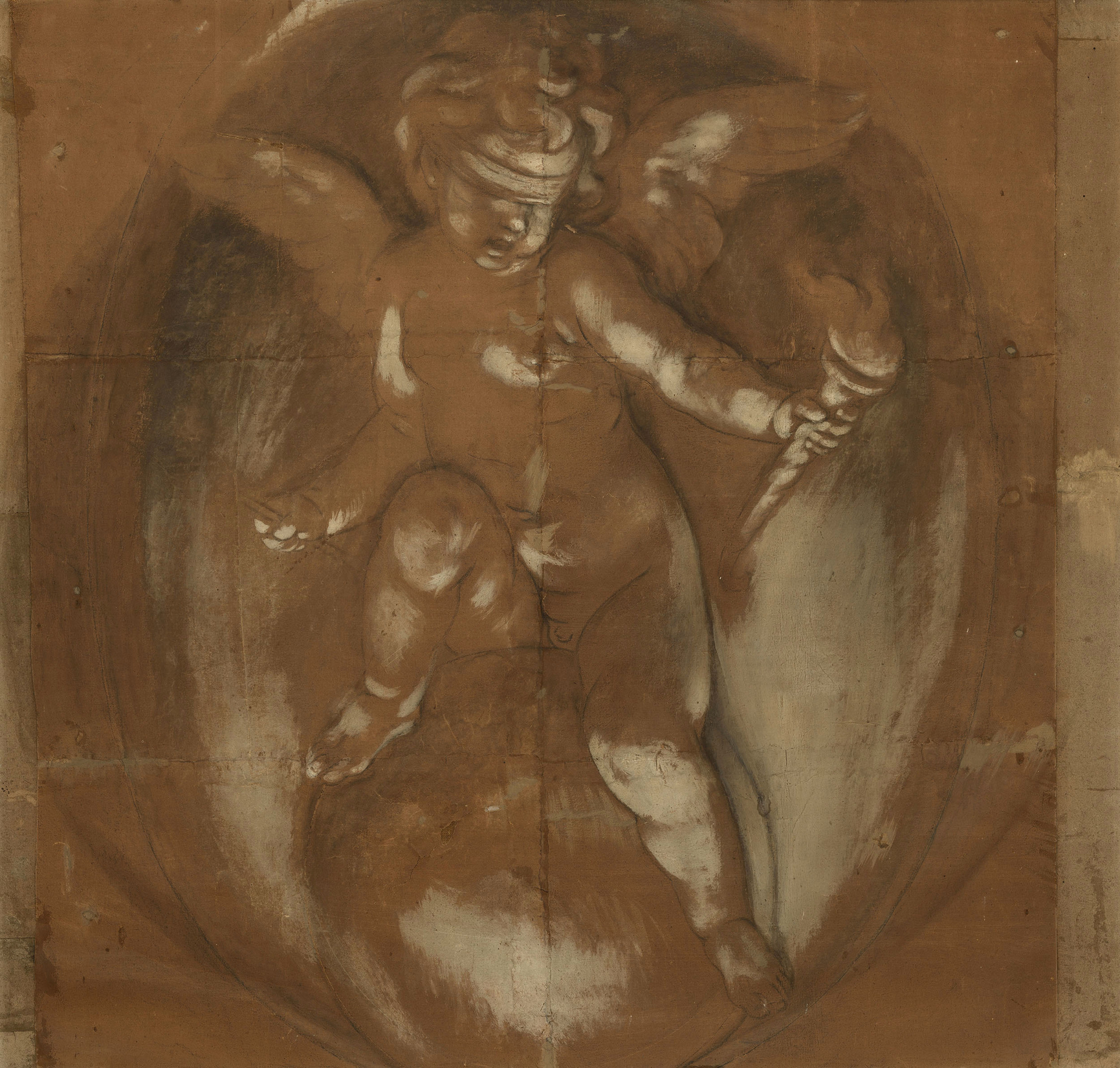Carlo Cignani, A Cupid, Blindfold, Seated on a Globe