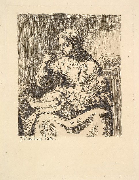 Jean-François Millet, Cooling the Porridge