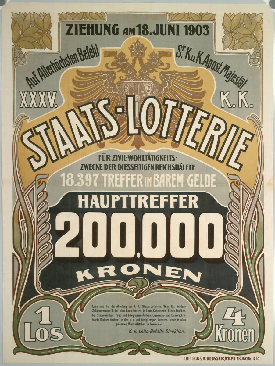 Anonym, XXXV. STAATS-LOTTERIE FÜR ZIVIL-WOHLTÄTIGKEITS-ZWECKE; 1903