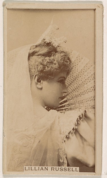 Kinney Brothers Tobacco Company, Lillian Russell, from the Actresses series (N245) issued by Kinney Brothers to promote Sweet Caporal Cigarettes