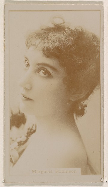 Kinney Brothers Tobacco Company, Margaret Robinson, from the Actresses series (N245) issued by Kinney Brothers to promote Sweet Caporal Cigarettes