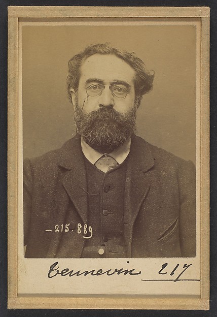 Alphonse Bertillon, Tennevin. Alexandre. 48 ans, né à Paris. Comptable. Anarchiste. 19/3/94.
