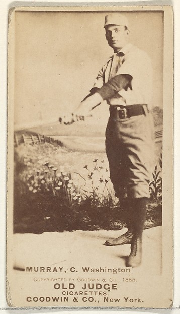 Goodwin & Company, Jeremiah J. "Miah" Murray, Catcher, Washington Nationals, from the Old Judge series (N172) for Old Judge Cigarettes