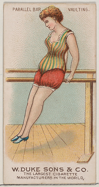 W. Duke, Sons & Co., Parallel Bars, Vaulting, from the Gymnastic Exercises series (N77) for Duke brand cigarettes
