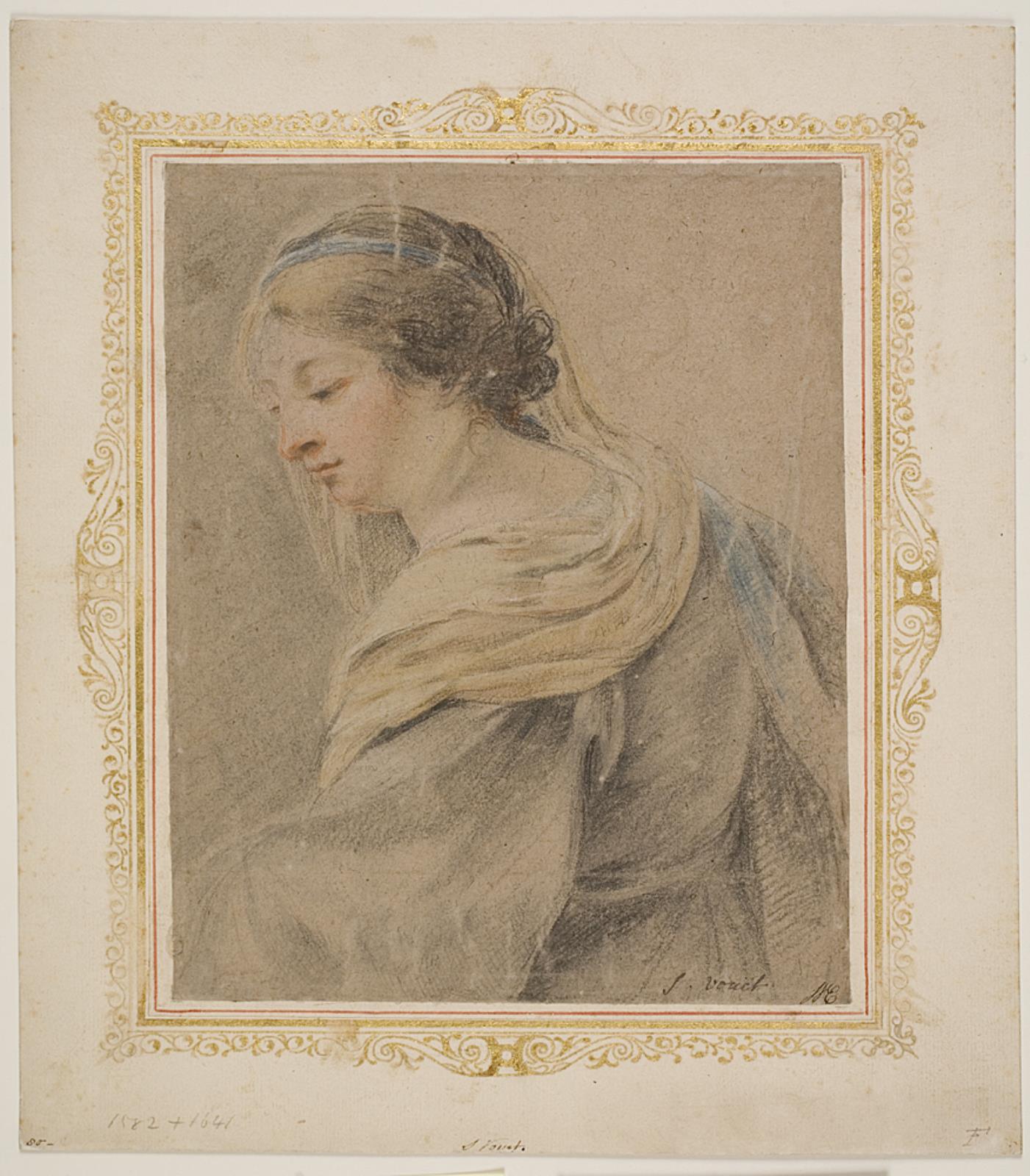 Simon Vouet, Studie af kvinde til "Madonna og barnet"