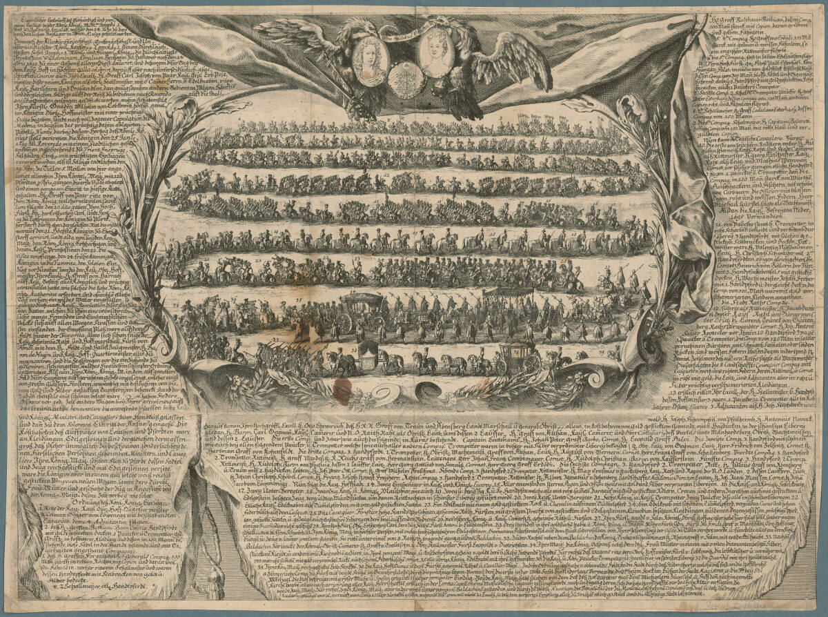 Anonym, Feierlicher Einzug des Römischen Königs Joseph I. und seiner Gattin Wilhelmine Amalie in Wien am 24. Februar 1699