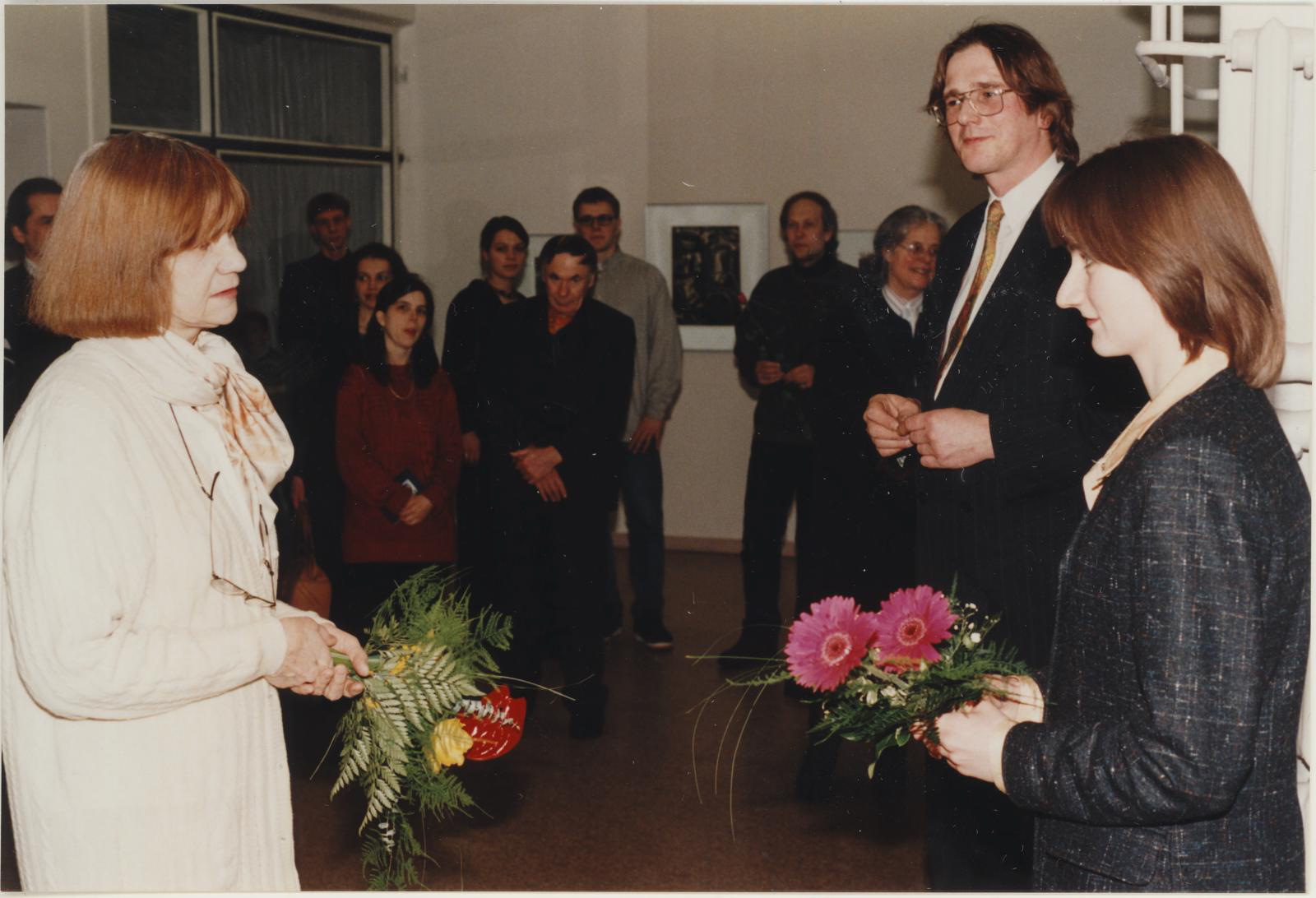 Enriko (depicted) Winter stand, Opening of the exhibition “Lithuanian Graphics in the Years of Independence” 26.02.1999.