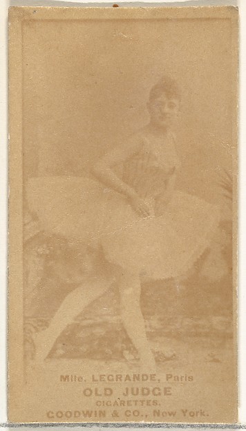 Goodwin & Company, Mlle. Legrande, Paris, from the Actors and Actresses series (N171) for Old Judge Cigarettes