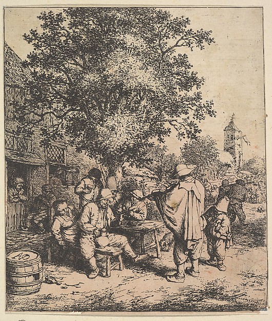 Adriaen van Ostade, Violinist and Little Organgrinder