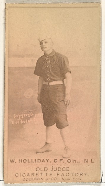 Goodwin & Company, James Wear "Bug" Holliday, Center Field, Cincinnati, from the Old Judge series (N172) for Old Judge Cigarettes
