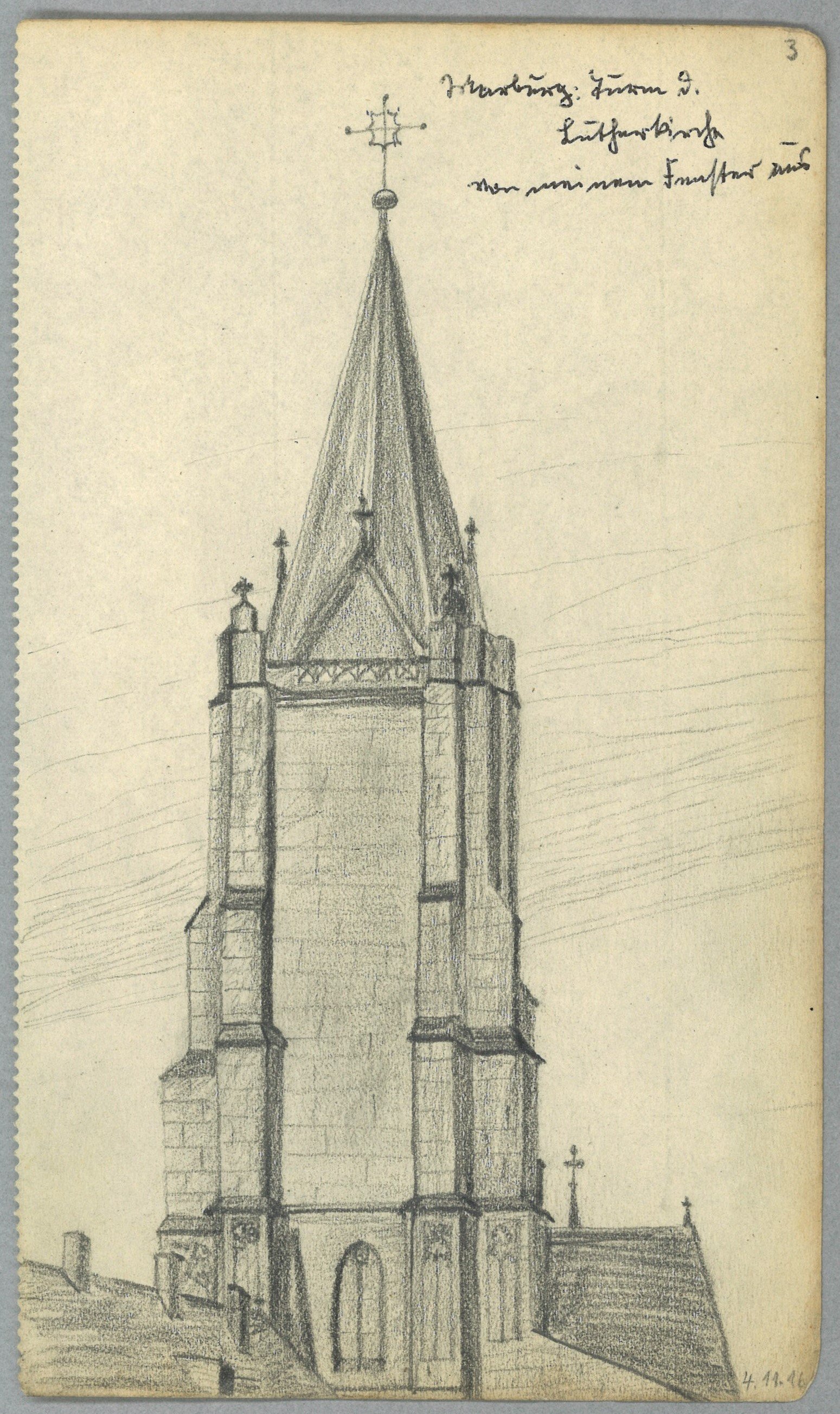 Margarete Wendel, Marburg/Lahn (Hessen): Turm der Lutherischen Pfarrkirche