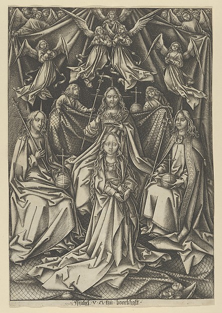 Israhel van Meckenem, The Coronation of the Virgin, from The Life of the Virgin