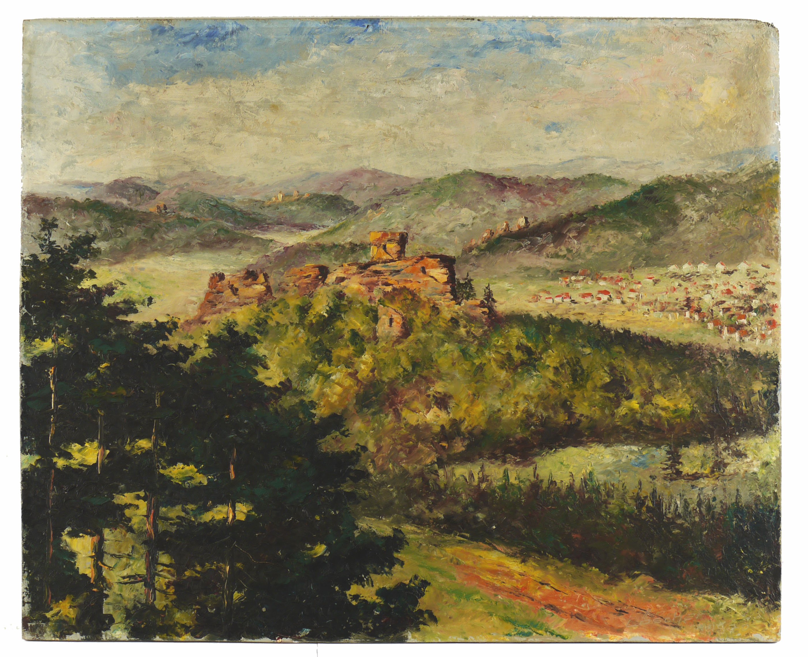 Erich Löscher, Blick auf die Burgruine Drachenfels