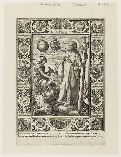 Hendrick Goltzius, The Miraculous Healings of Christ, from "Allegories Based on the Life of Christ"