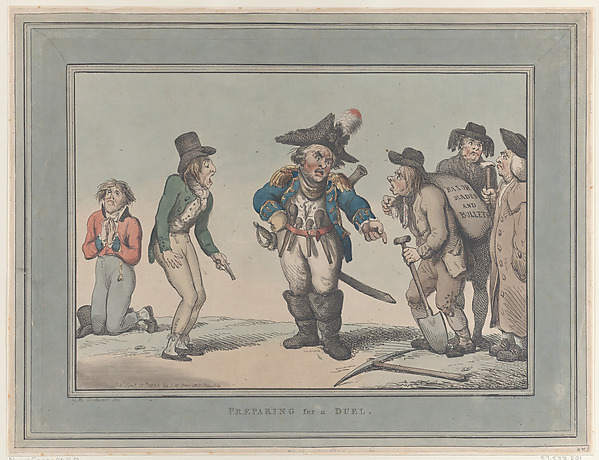 Thomas Rowlandson, Preparing for a Duel