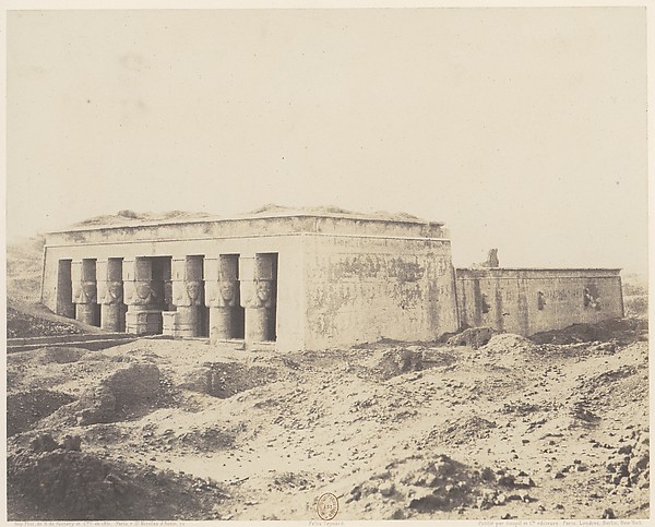 Félix Teynard, Dendérah (Tentyris), Temple d'Athôr - Vue Générale
