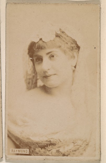 Kinney Brothers Tobacco Company, Miss Raymond, from the Actresses series (N246), Type 1, issued by Kinney Brothers to promote Sporting Extra Cigarettes
