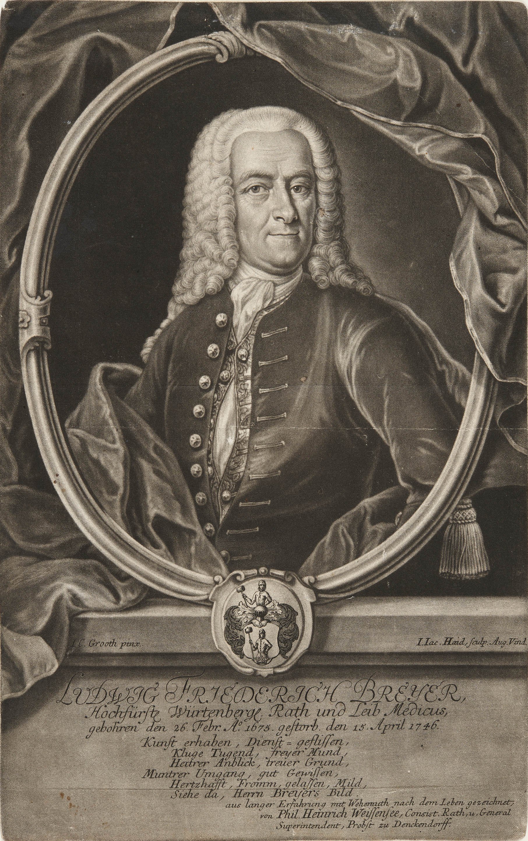 Johann Jacob Haid, Bildnis Ludwig Friedrich Breyer