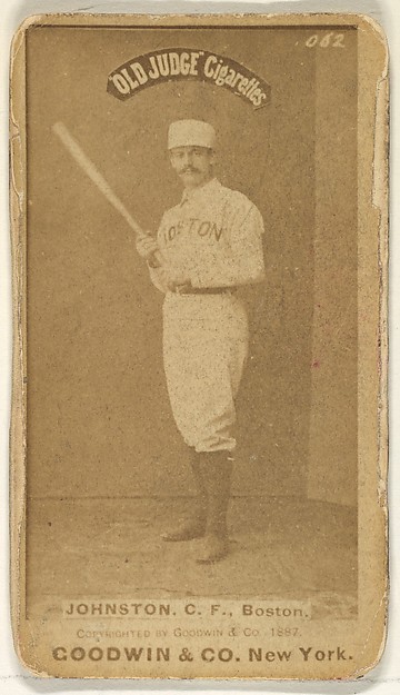 Goodwin & Company, Johnston, Center Field, Boston, from the Old Judge series (N172) for Old Judge Cigarettes