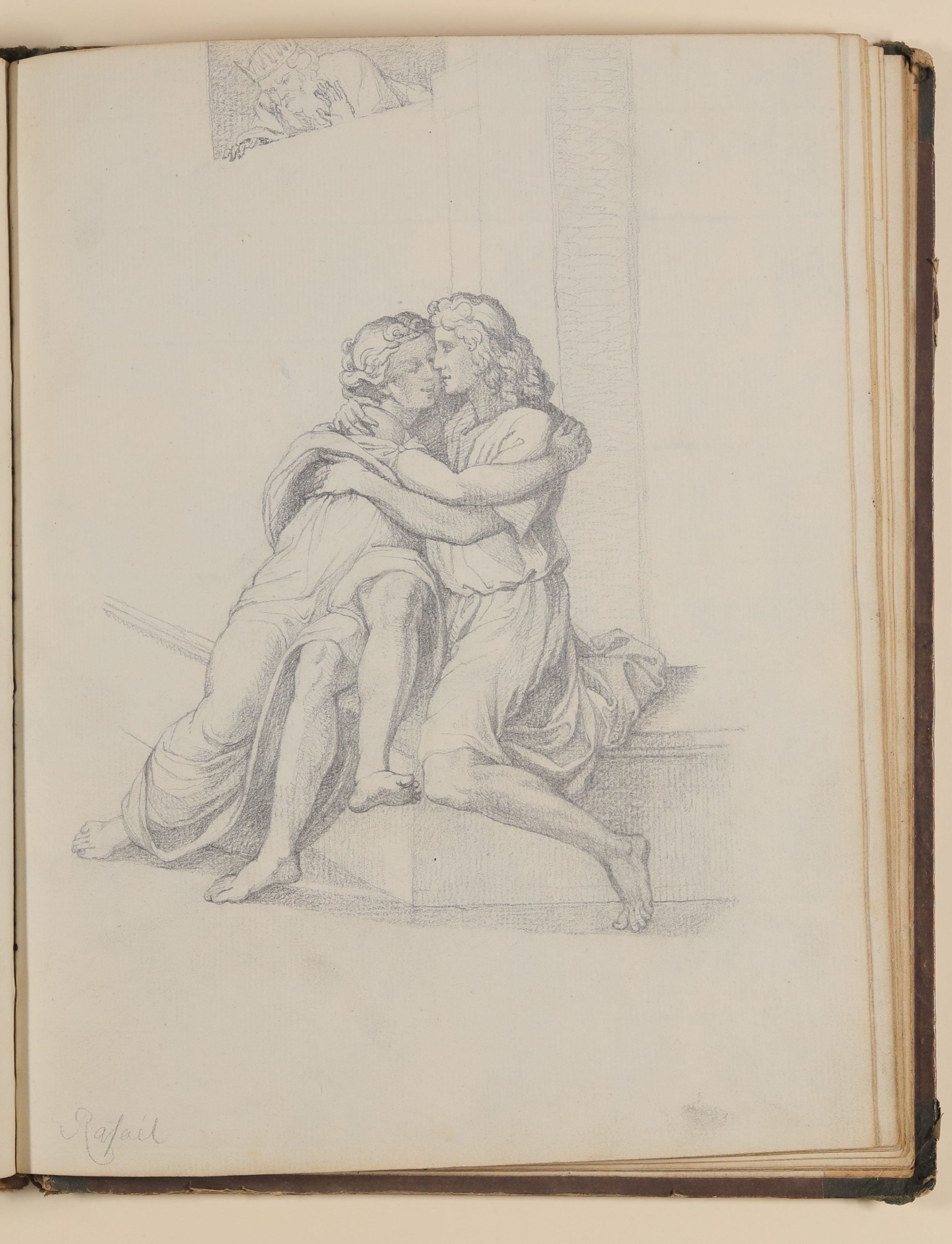 Louis Thomassin, Isaak und Rebekka von Abimelech belauscht, Kopie nach Raffael [aus einem Skizzenbuch von unbekannter Hand, evtl. des Louis Thomassin]