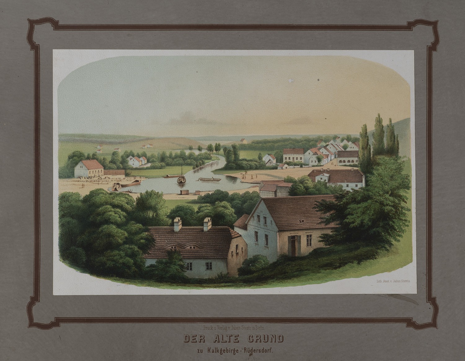 Julius Stentz, Rüdersdorf (Kr. Niederbarnim): Der alte Grund (Rüdersdorfer Album, Tafel 10)
