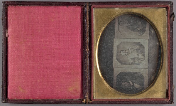 Unknown, [Daguerreotype study of three daguerreotype portraits]