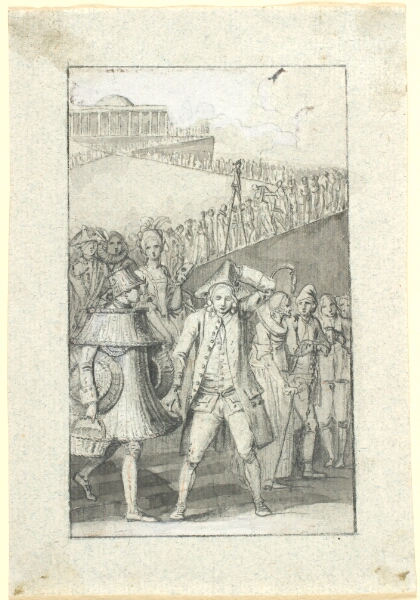 Nicolai Abildgaard, Udkast til illustration til Johs. Ewalds fortælling "Lykkens tempel. En drøm" i udgaven af hans samlede skrifter