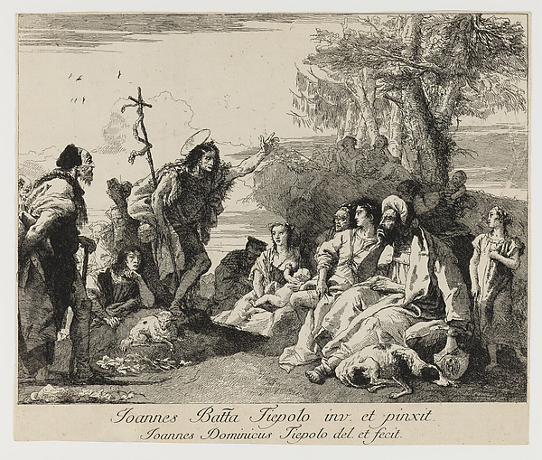 Giovanni Domenico Tiepolo, Saint John the Baptist preaching in the wilderness