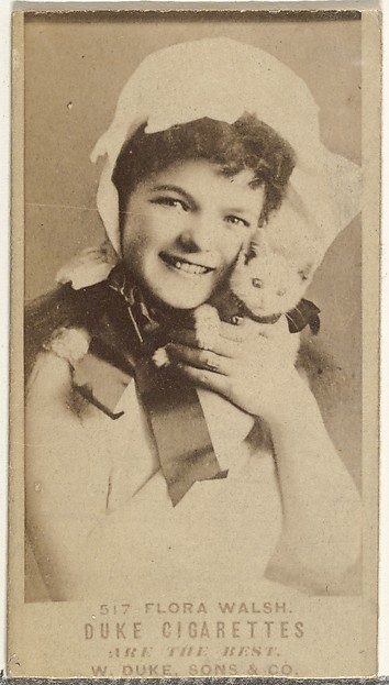 W. Duke, Sons & Co., Card Number 517, Flora Walsh, from the Actors and Actresses series (N145-7) issued by Duke Sons & Co. to promote Duke Cigarettes